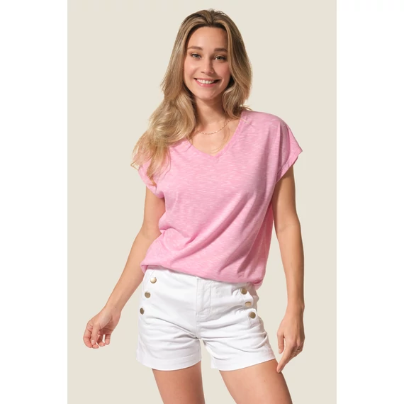 Rózsaszín női póló S