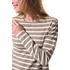 Kép 4/4 - Zöld-ekrü csíkos hosszú ujjú felsö_S